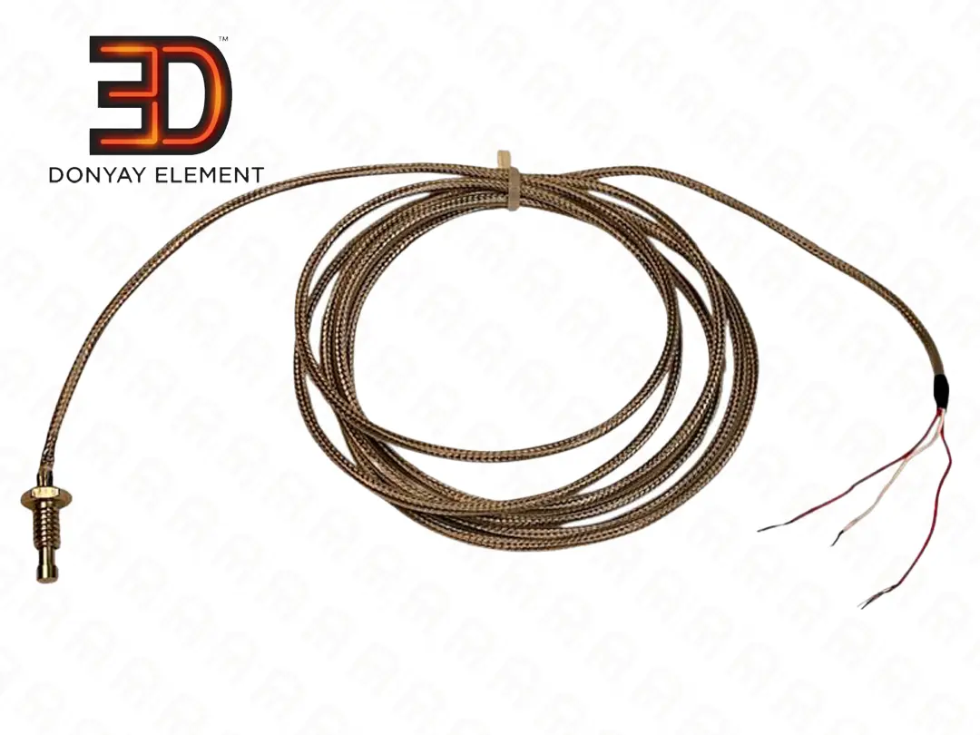 ترموکوپل پی تی 100 سه سیم مهره 6 - 2 متری