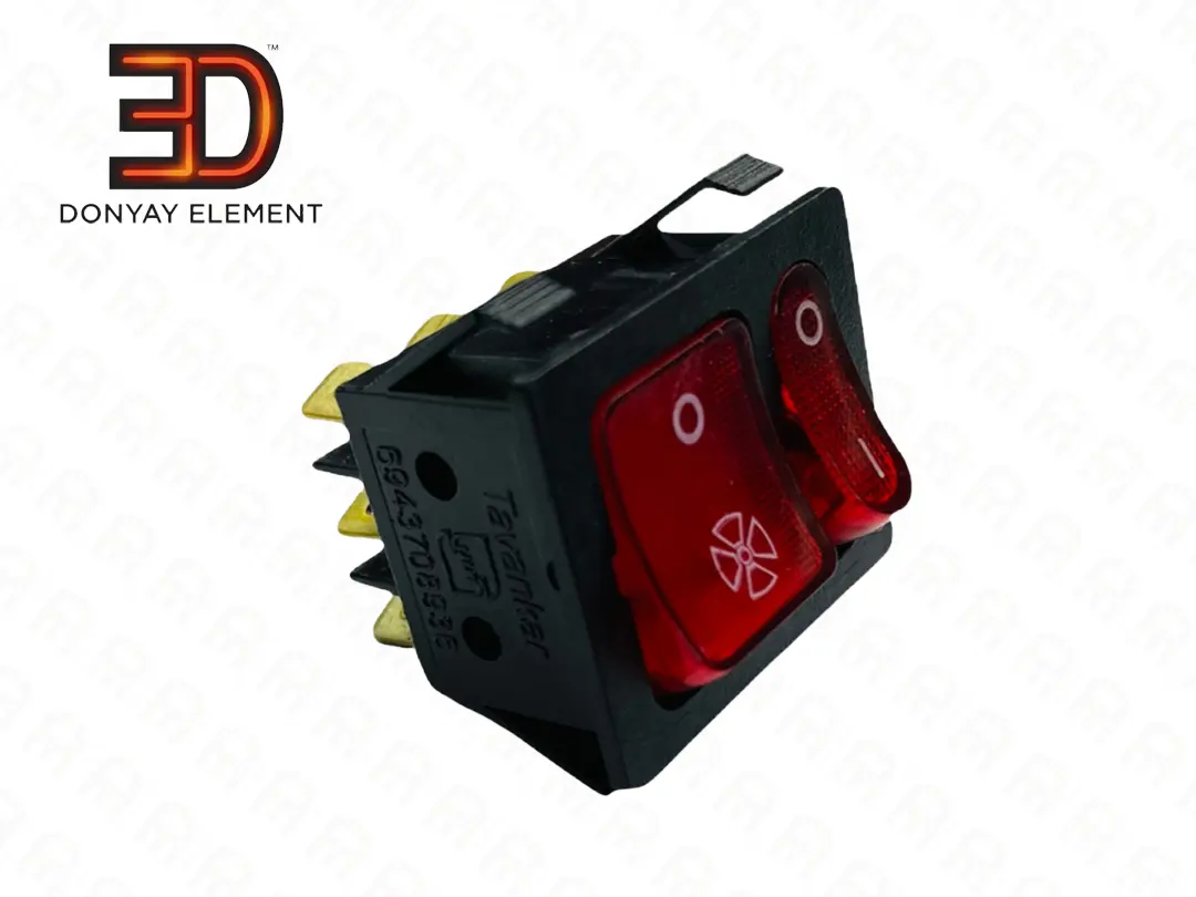 کلید دو پل چراغ دار آراسته