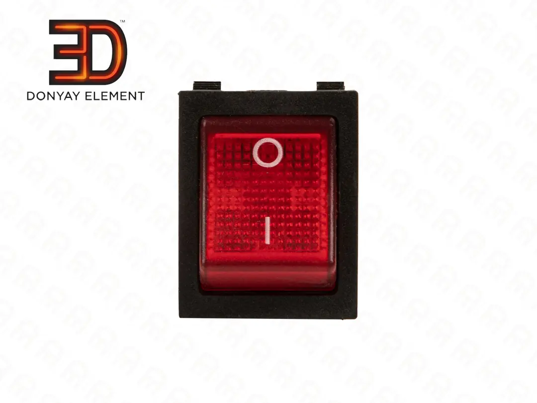 کلید تک پل پهن چراغ دار