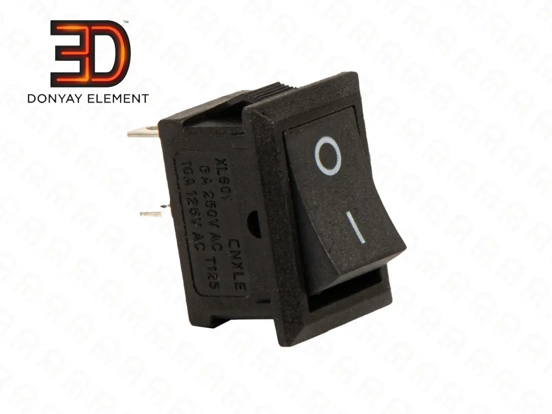 کلید تک پل کوچک بدون چراغ